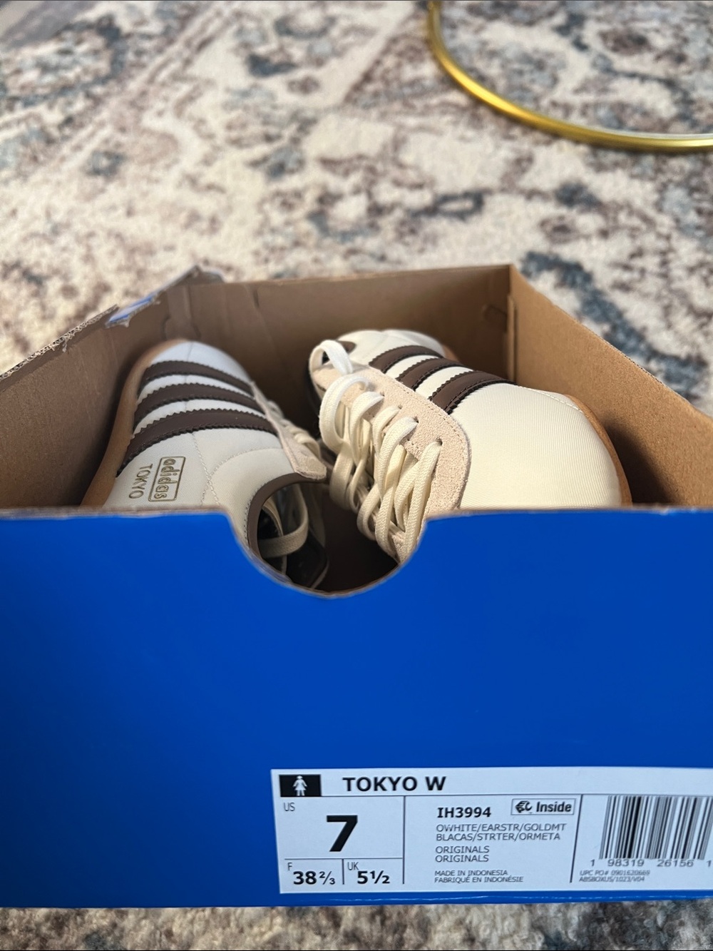 Adidas Tokyo W Sneakers White Brown Gum Sole Low Profile Retro Women’s 7 NIB - Picture 11 of 11